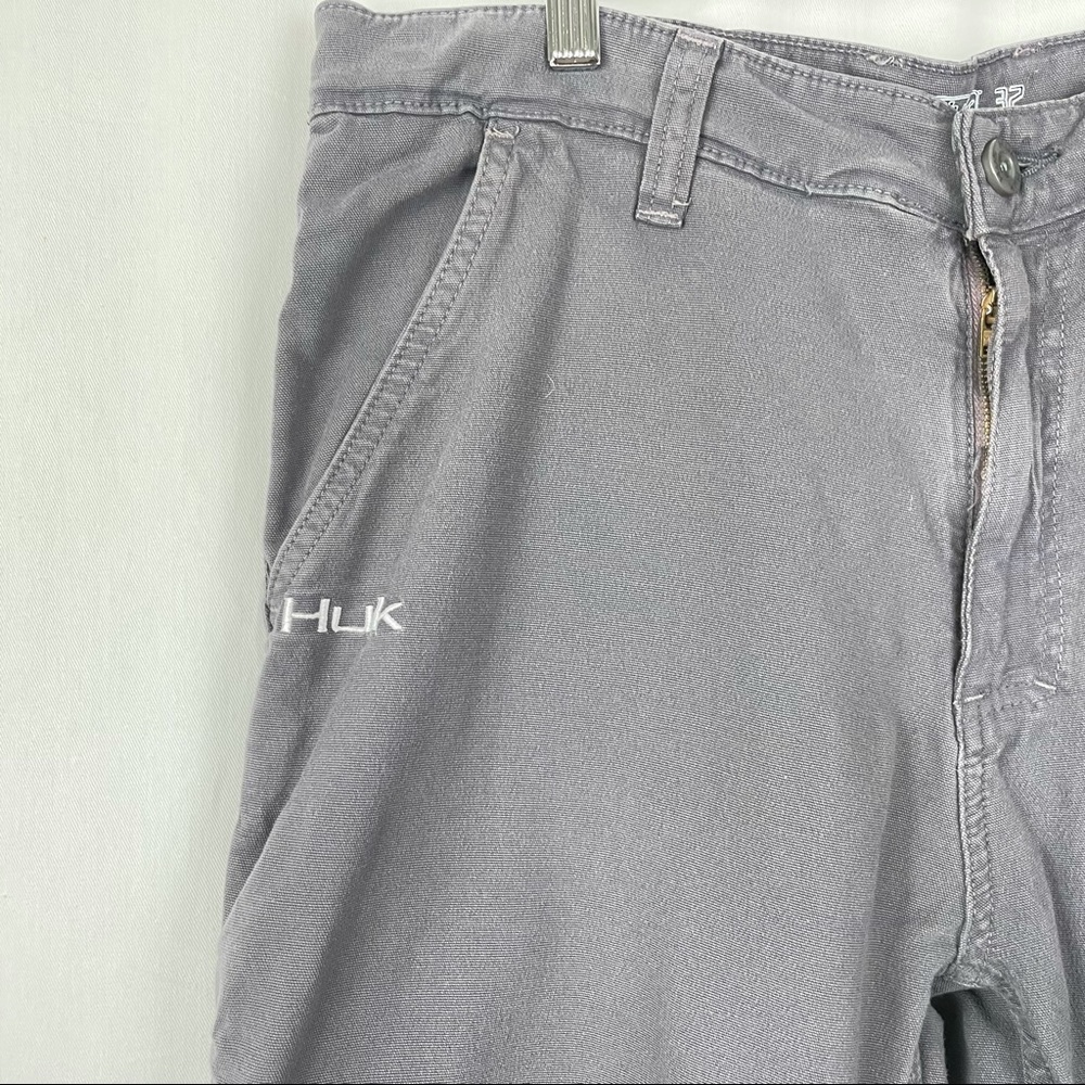 Huk Grey Performance Fishing Trawler Pants, 32 Gem